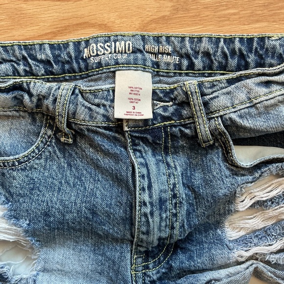 Mossimo Supply Co. Women's Ripped Jean Shorts - Blue - Picture 5 of 7